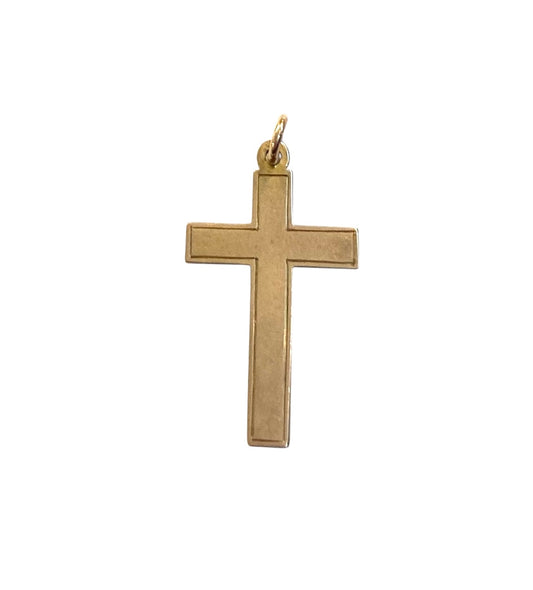 9ct vintage rose gold plain cross