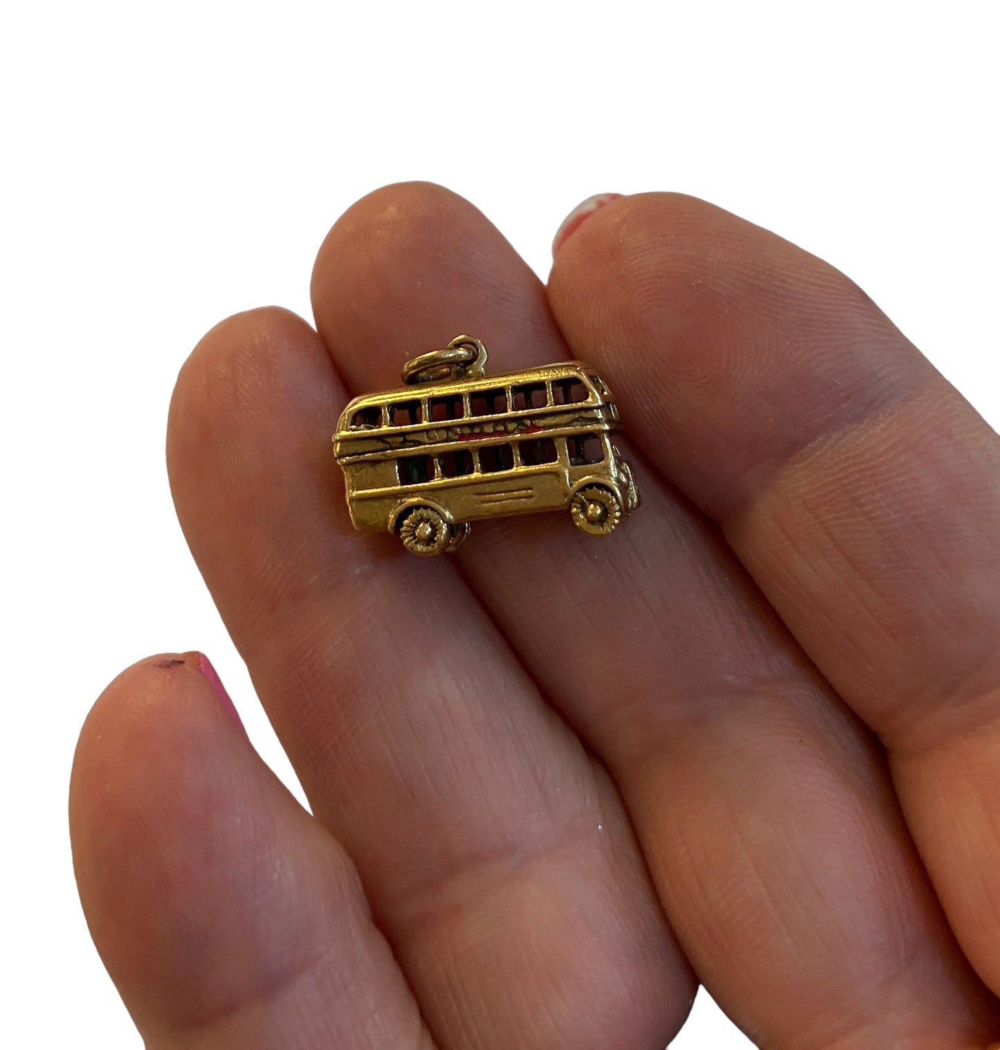 9ct vintage London bus charm circa 1987 3.9g yellow gold