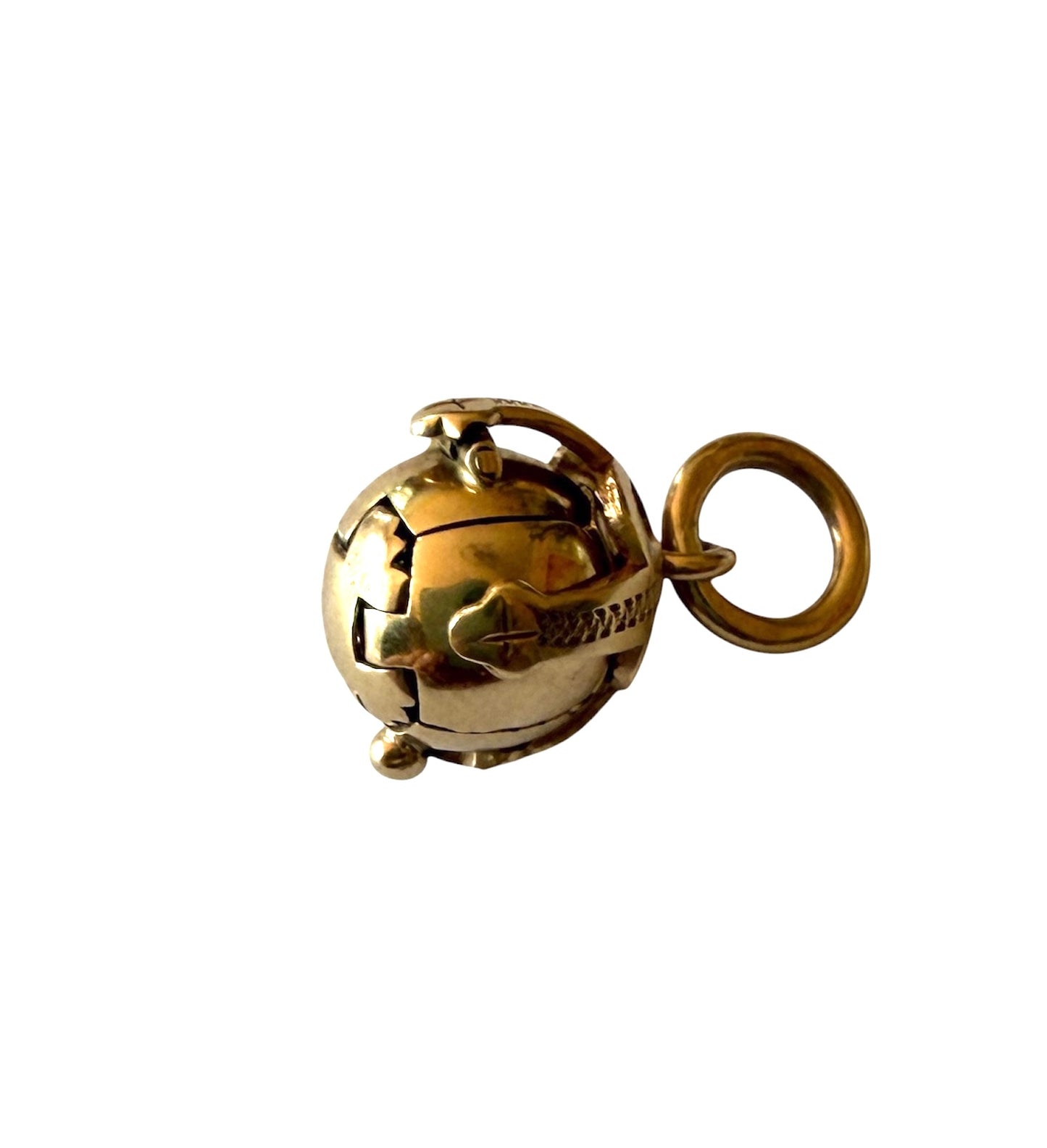 9ct solid gold vintage masonic ball  charm / pendant 3.89g