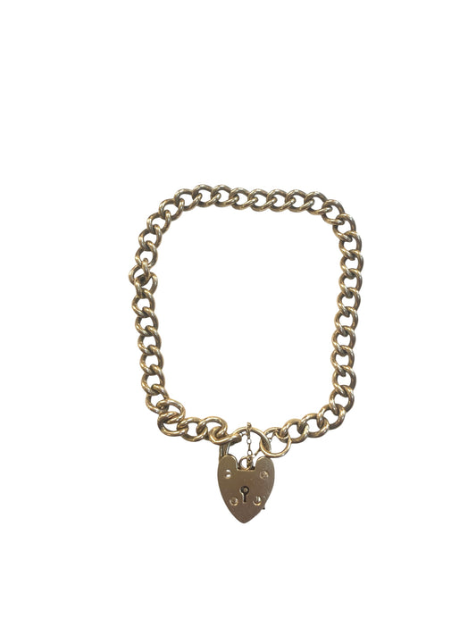 9ct vintage curb link bracelet, circa 1963