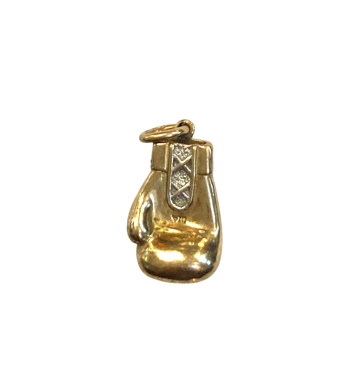 9ct vintage boxing glove charm / pendant with small diamonds 2.9g