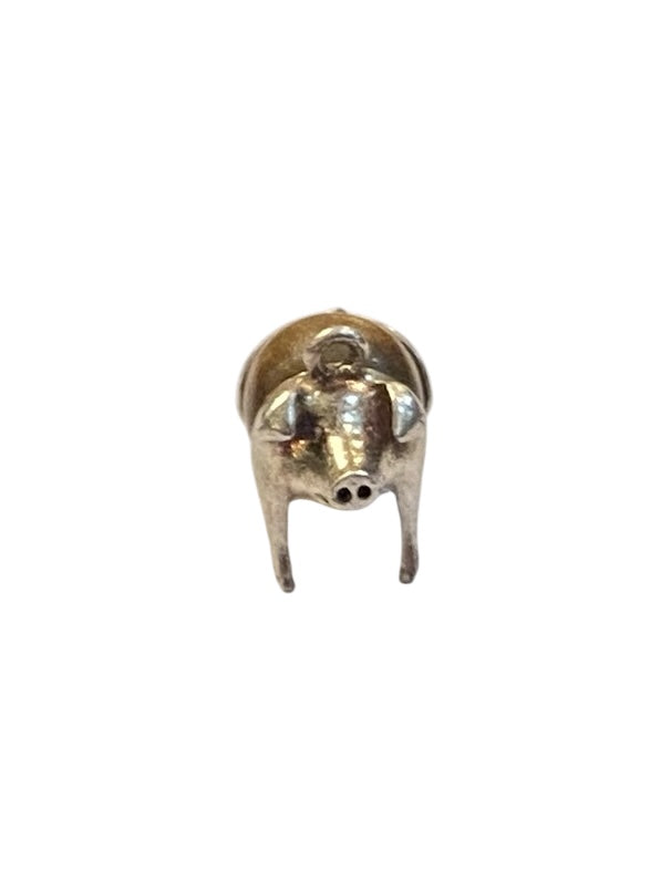 vintage silver 925 pig charm, touch wood by Nuvo