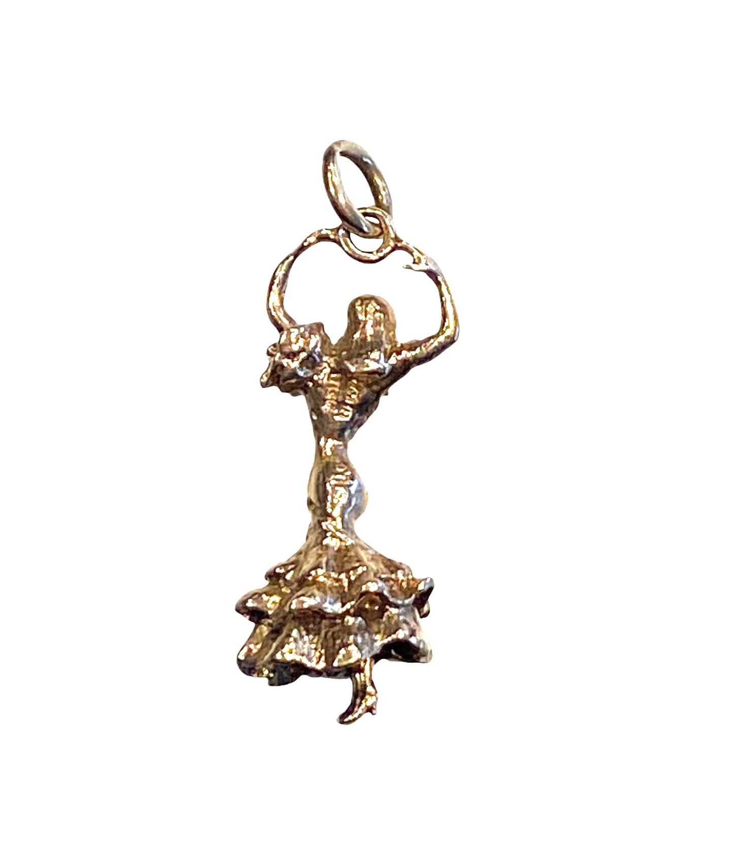 9ct vintage flamenco dancer charm / pendant circa 1963