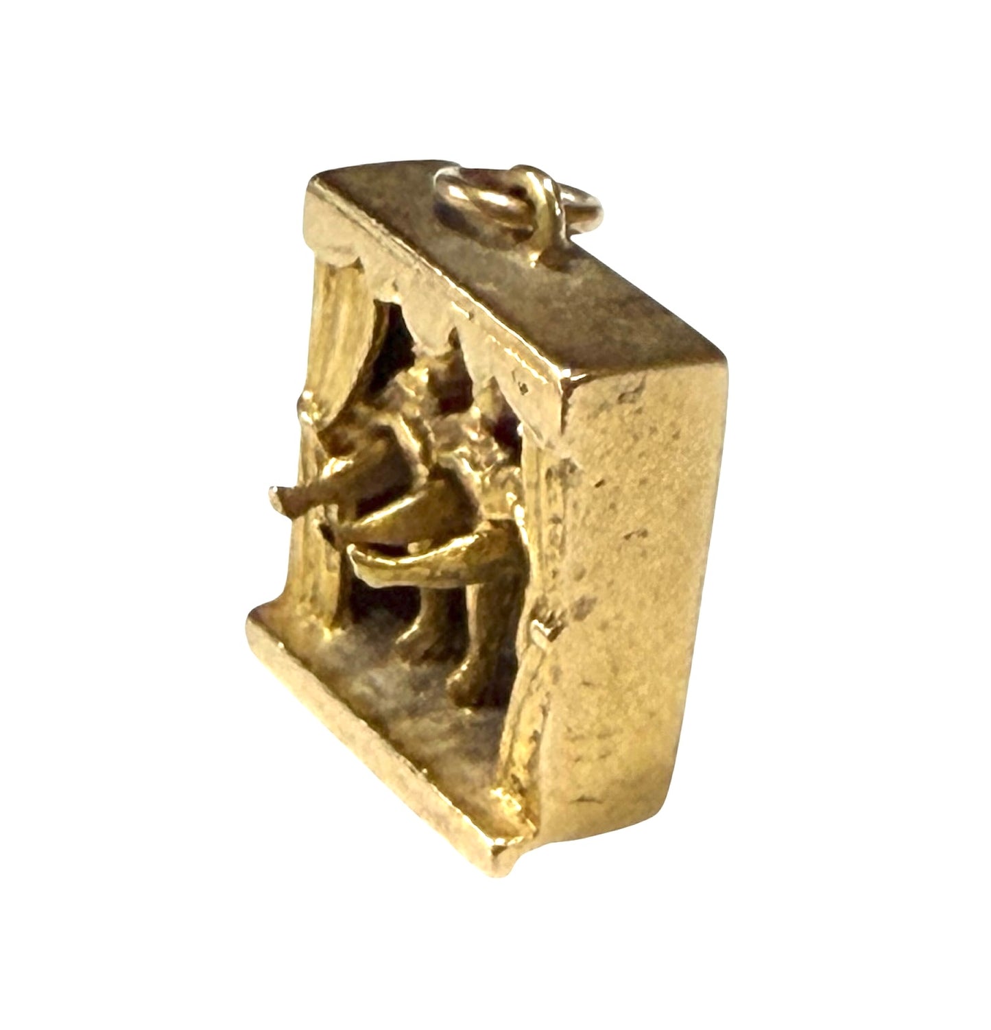 9ct vintage can can girl charm. circa 1956 Articulated.