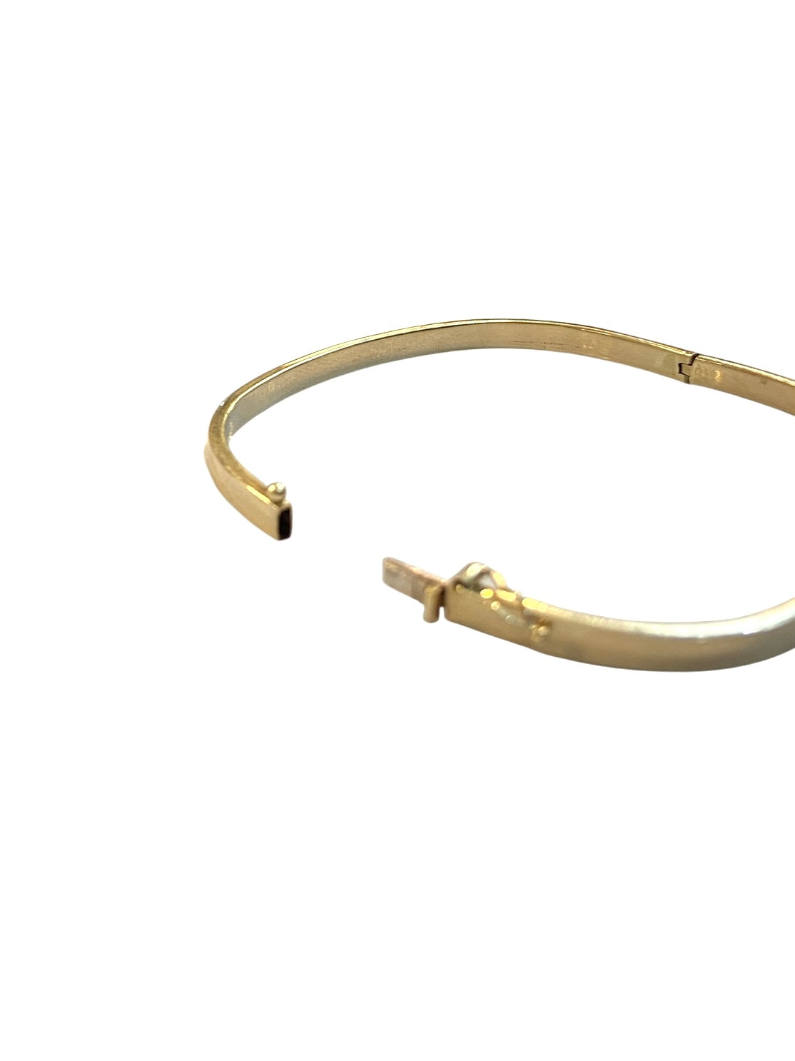 9ct vintage plain bangle. hinged, 6.2g