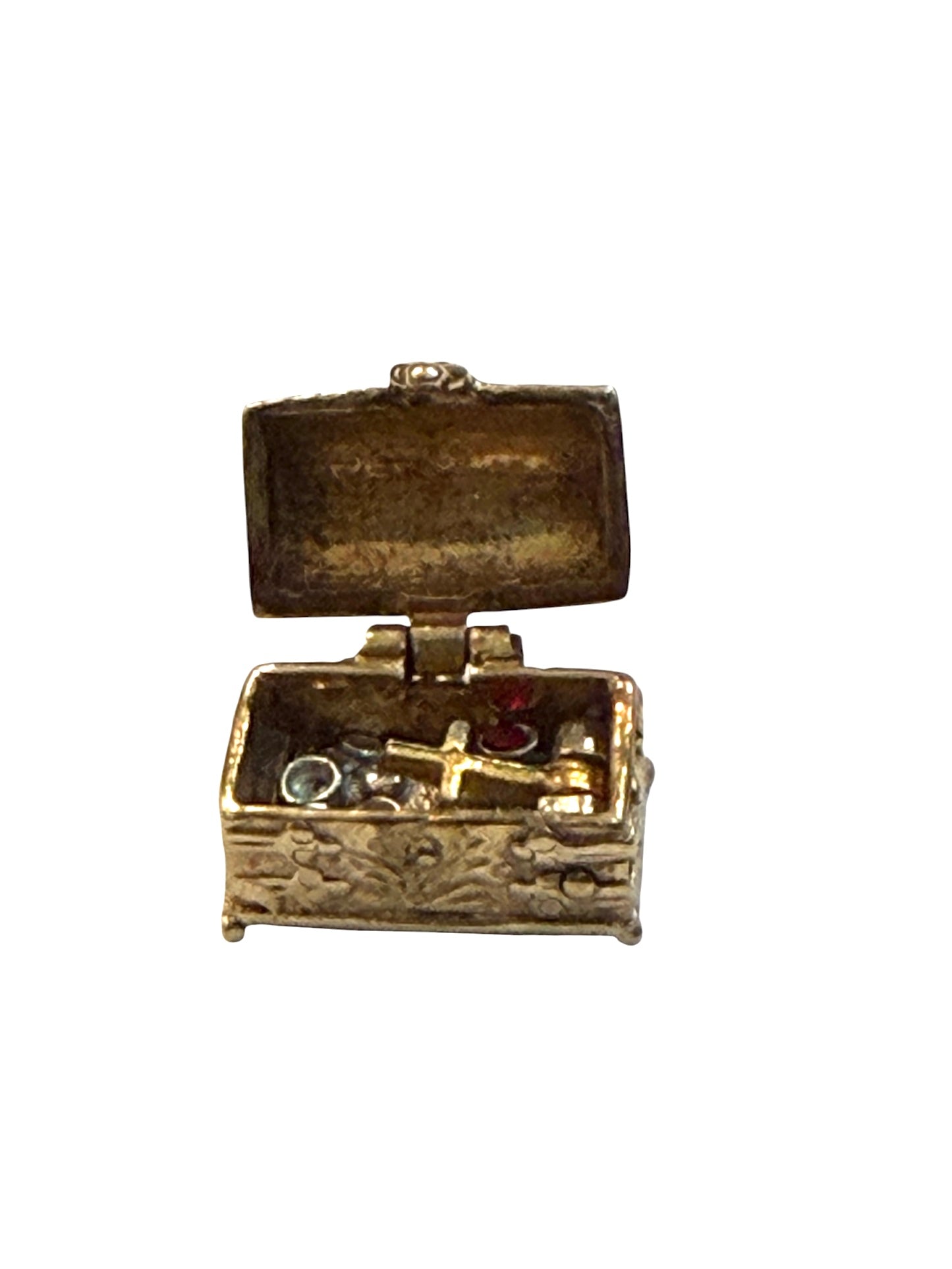 9ct vintage treasure chest charm opening charm circa 1986 3.9g
