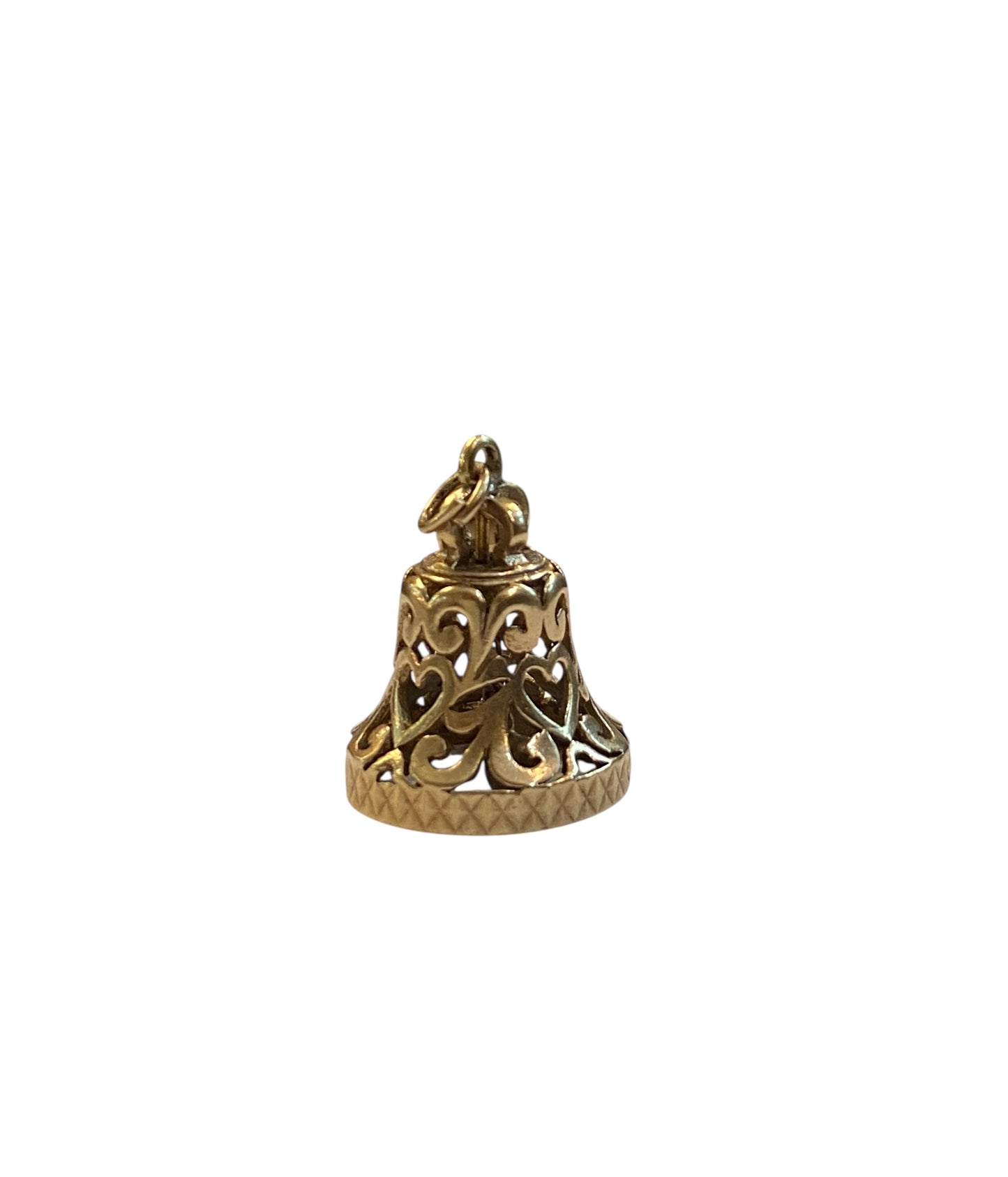 9ct vintage bell charm, wedding bell charm , 4.0g