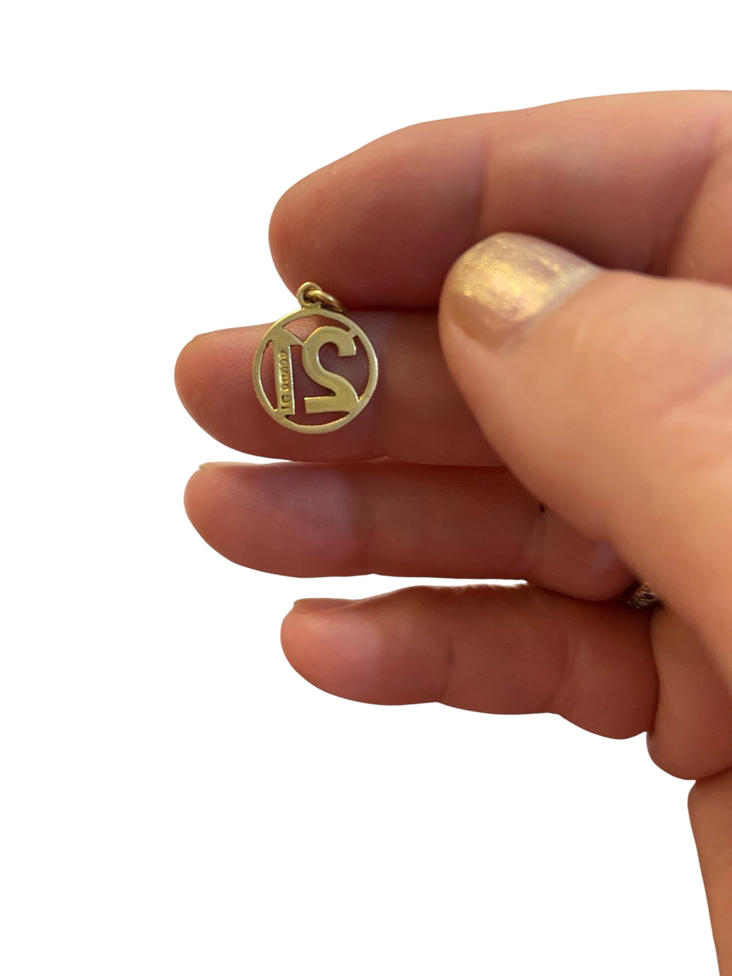 9ct vintage '21' charm. circa 1958