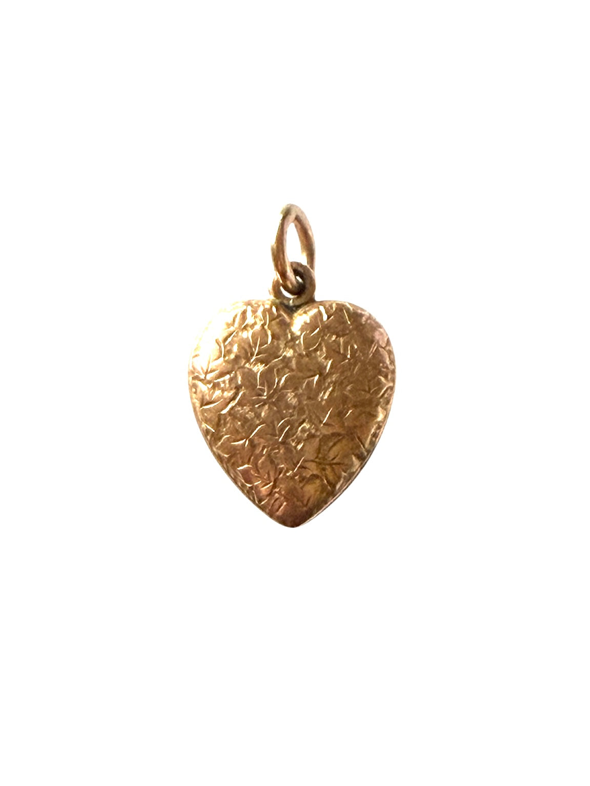 9ct Antique heart charm /pendant rose gold circa 1902 Chester