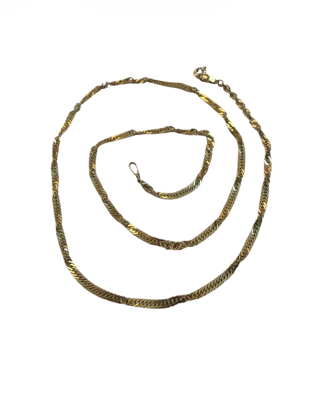 9ct vintage singapore link chain. 18 inch . 3.27g