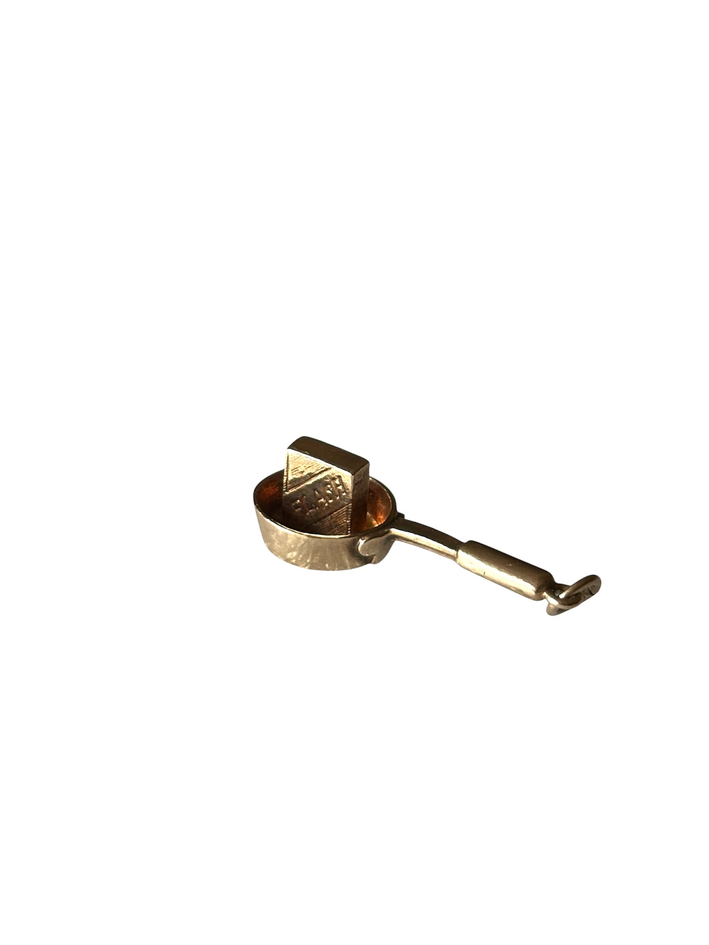 9ct vintage 'flash in the pan' charm rare. charms circa 1969 4.21g