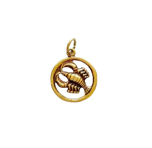 9ct vintage scorpio charm / pendant