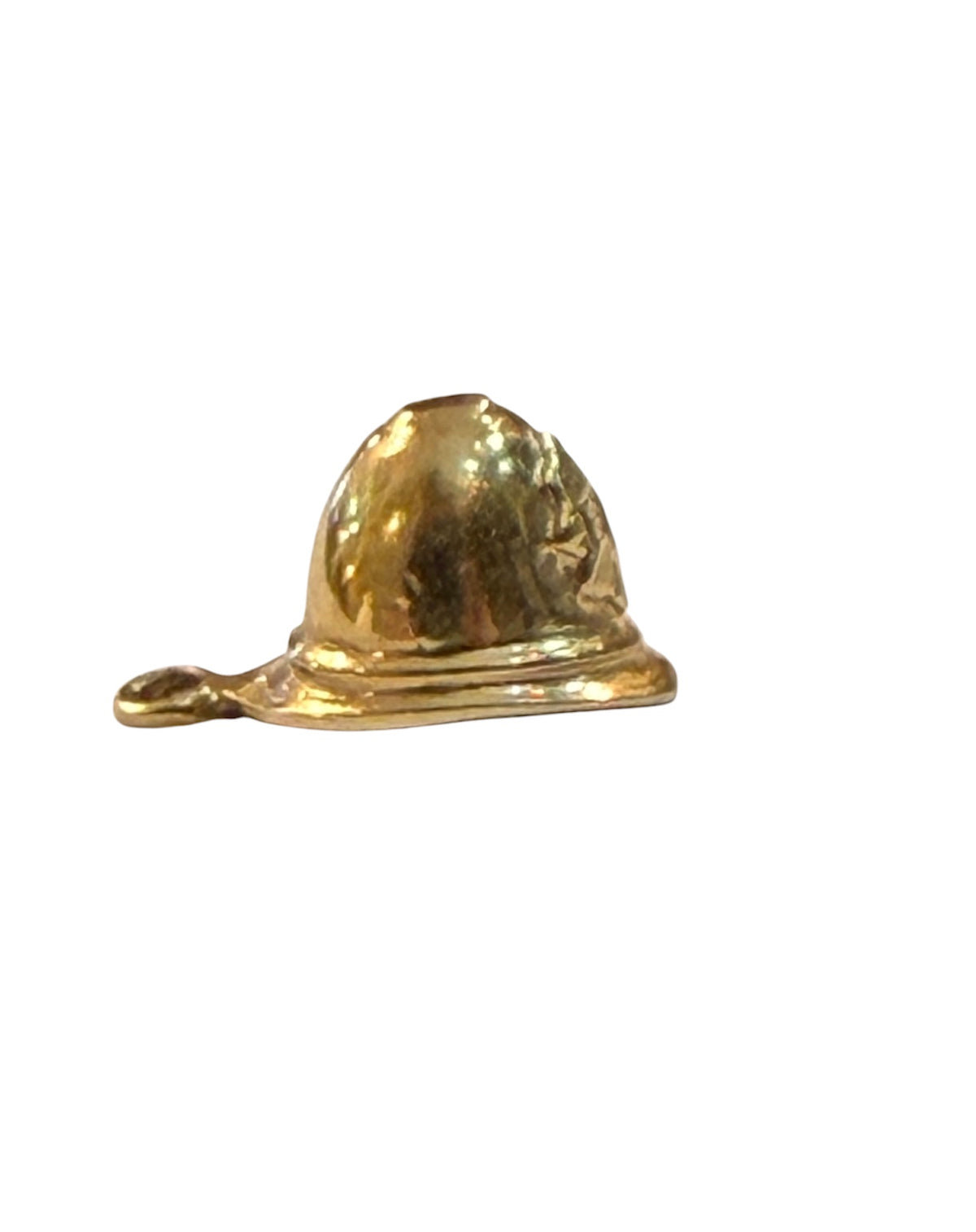 9ct vintage police helmet charm .0.8g very small