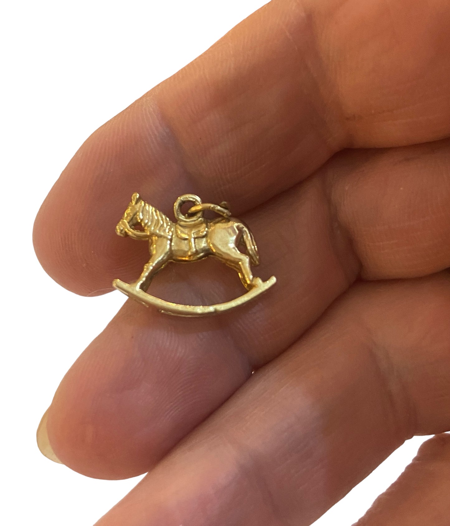 9ct vintage rocking horse charm