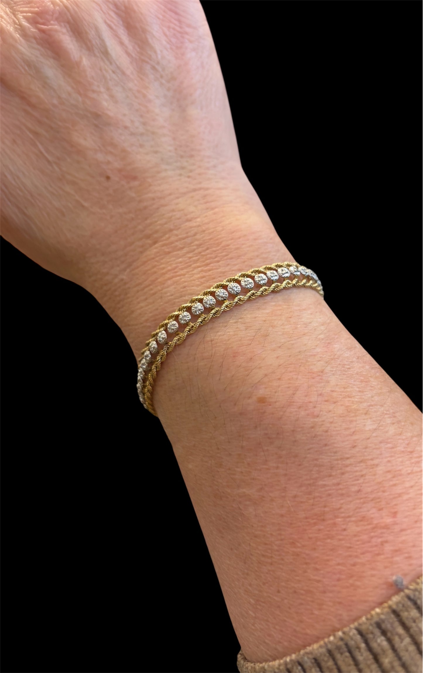 10ct diamond bracelet pre owned circa 1997 10.3g 7 1/2 inches