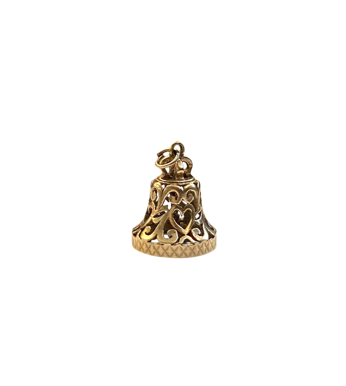 9ct vintage bell charm, wedding bell charm , 4.0g