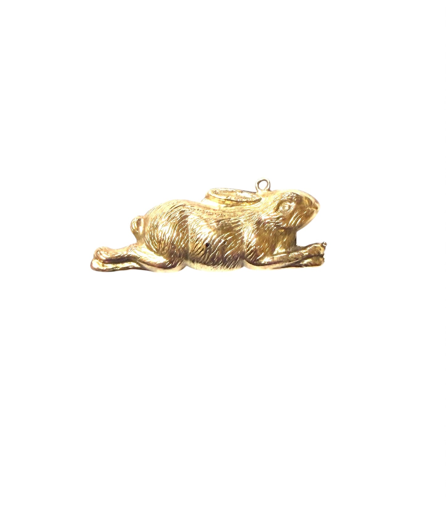 9ct vintage rabbit charm, running rabbit circa 1969 by WHC 1.4g