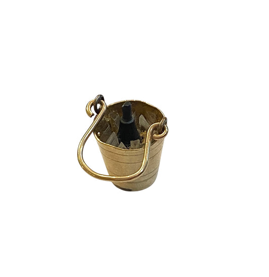 9ct vintage champagne bottle charm