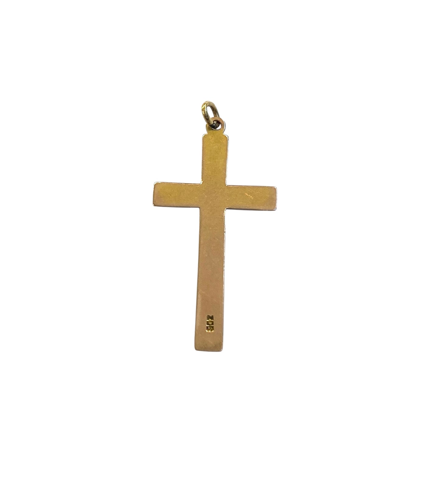 9ct vintage ornate cross , yellow gold 1.2g