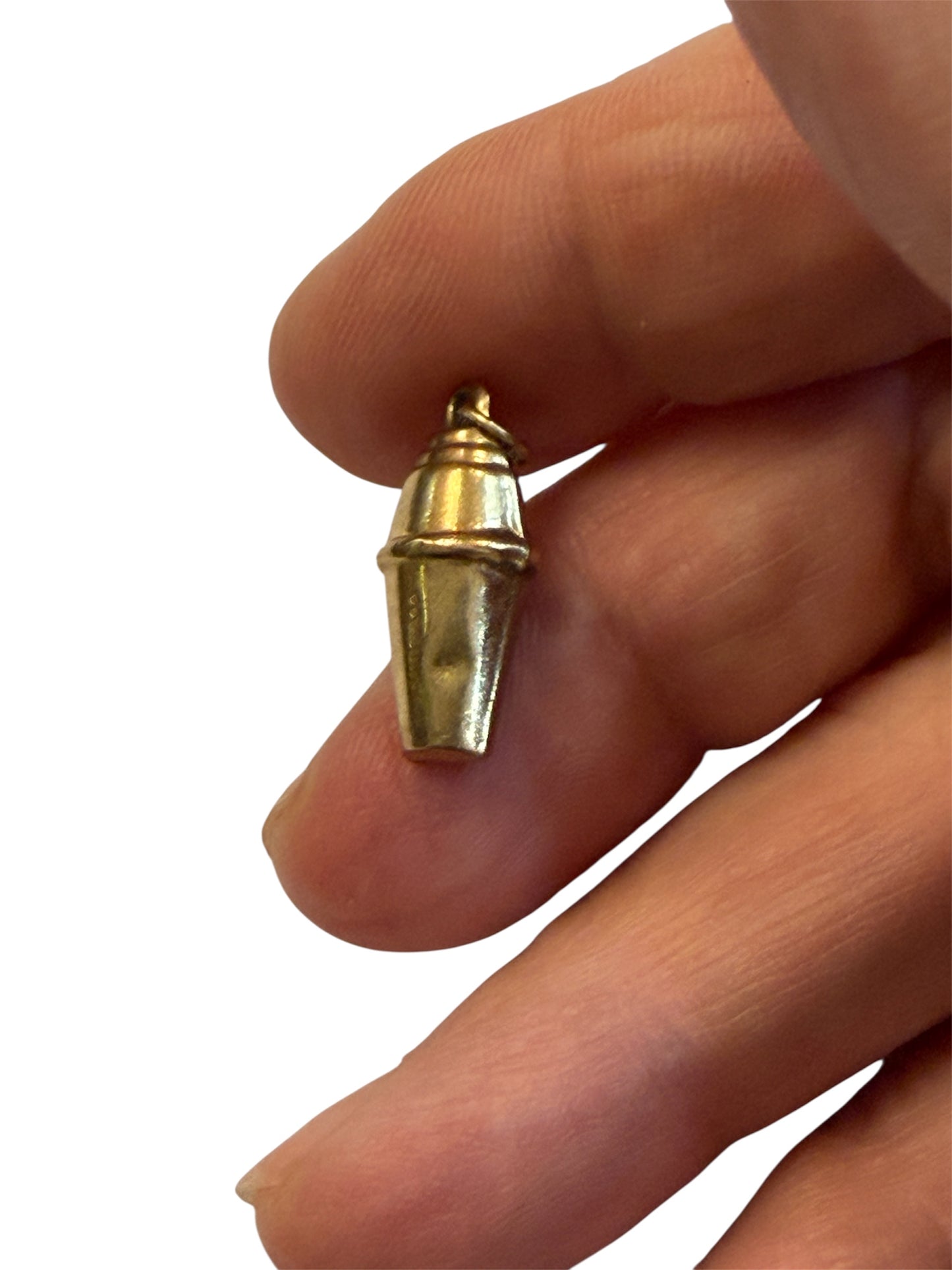 9ct vintage coctail shaker charm, circa 1973 by FM