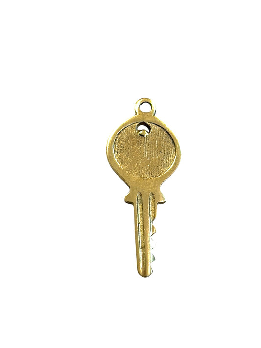 9ct vintage key charm, circa 1960 London
