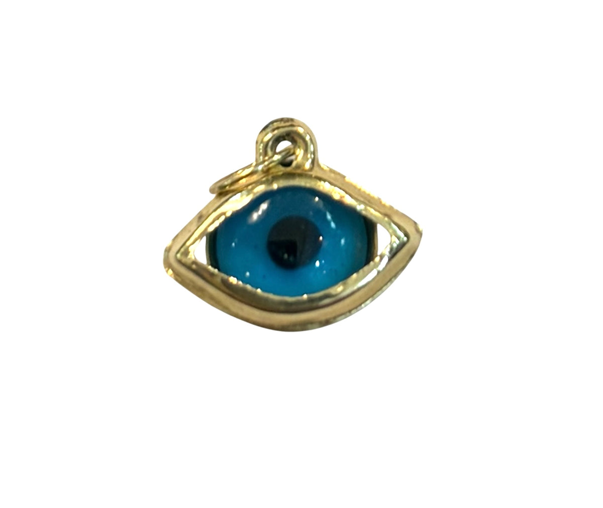 14ct 585 preowned evil eye charm / pendant 0.70g in the shape of an eye