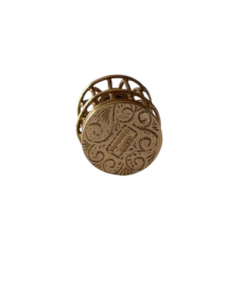 9ct vintage bird cage charm circa 1986 2.5g