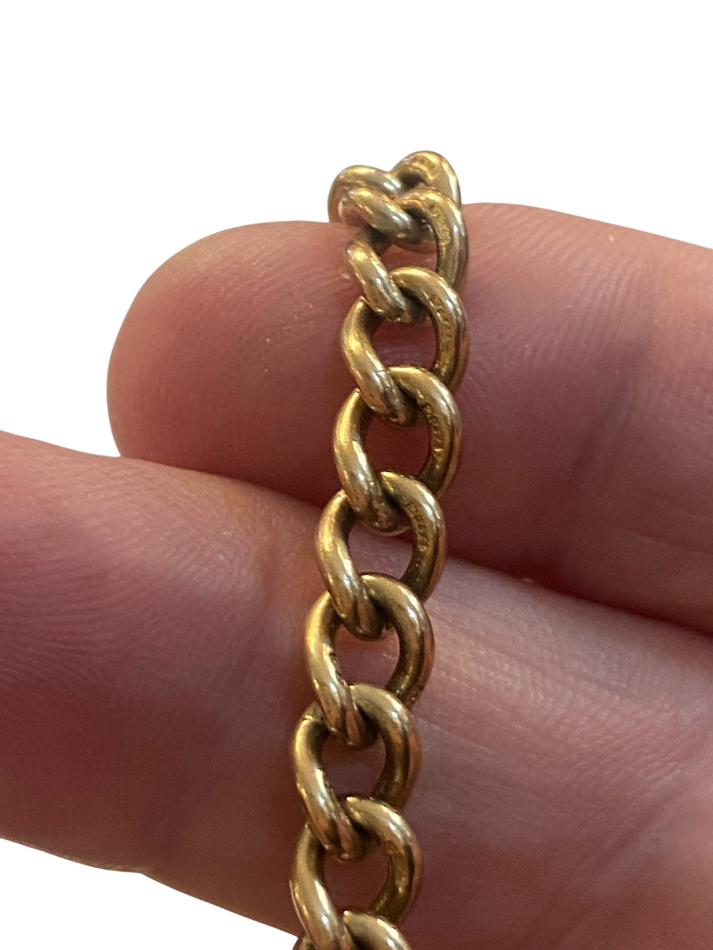 9ct vintage curb link bracelet, circa 1963