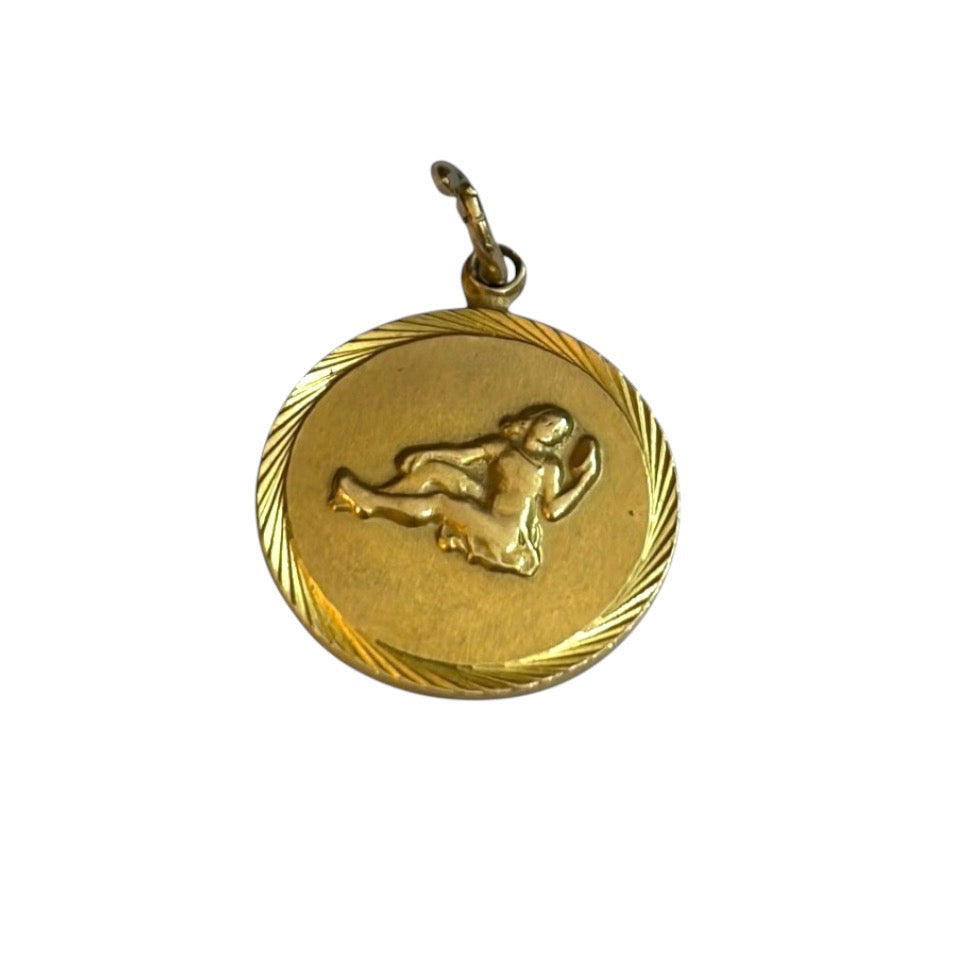 9ct vintage Virgo charm / pendant circa 1966 1.8g