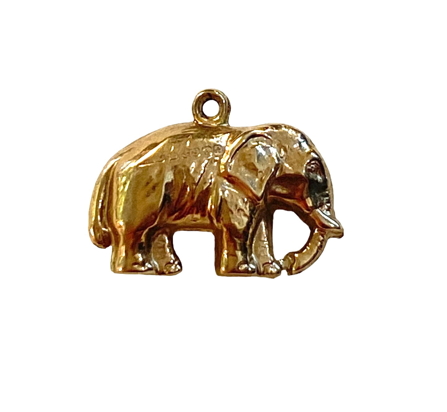 9ct vintage elephant charm small and hollow