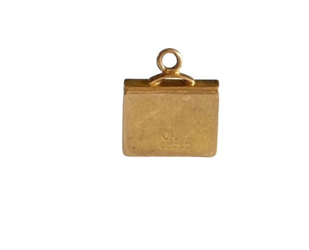 9ct 375 vintage gold satchel charm circa 1949