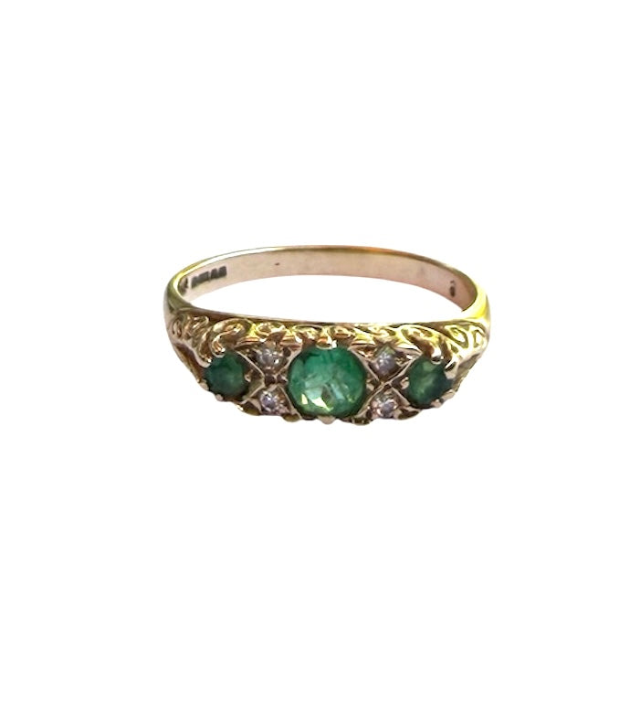 9ct vintage DEAREST ring size  0 1/2  circa 1992 London maker CG