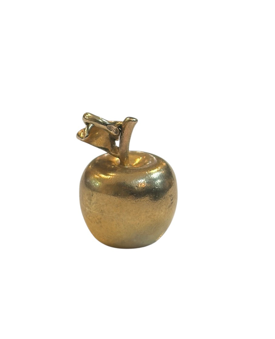 9ct vintage apple charm / hollow 1.61g
