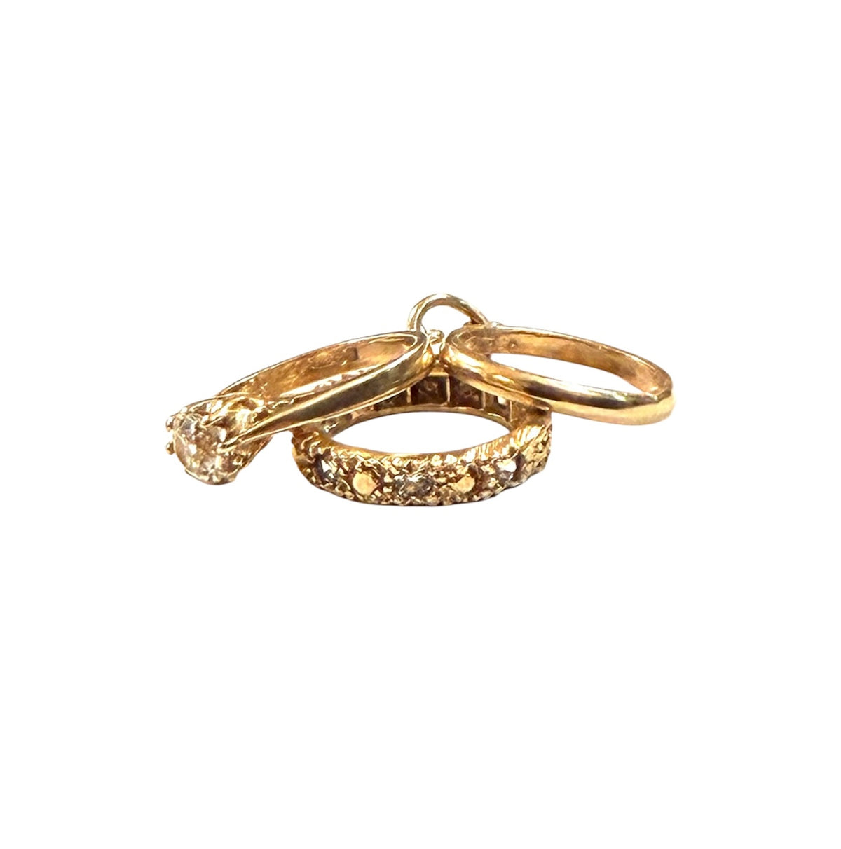 9ct vintage wedding ring charm / pendant circa 1976 3.26g