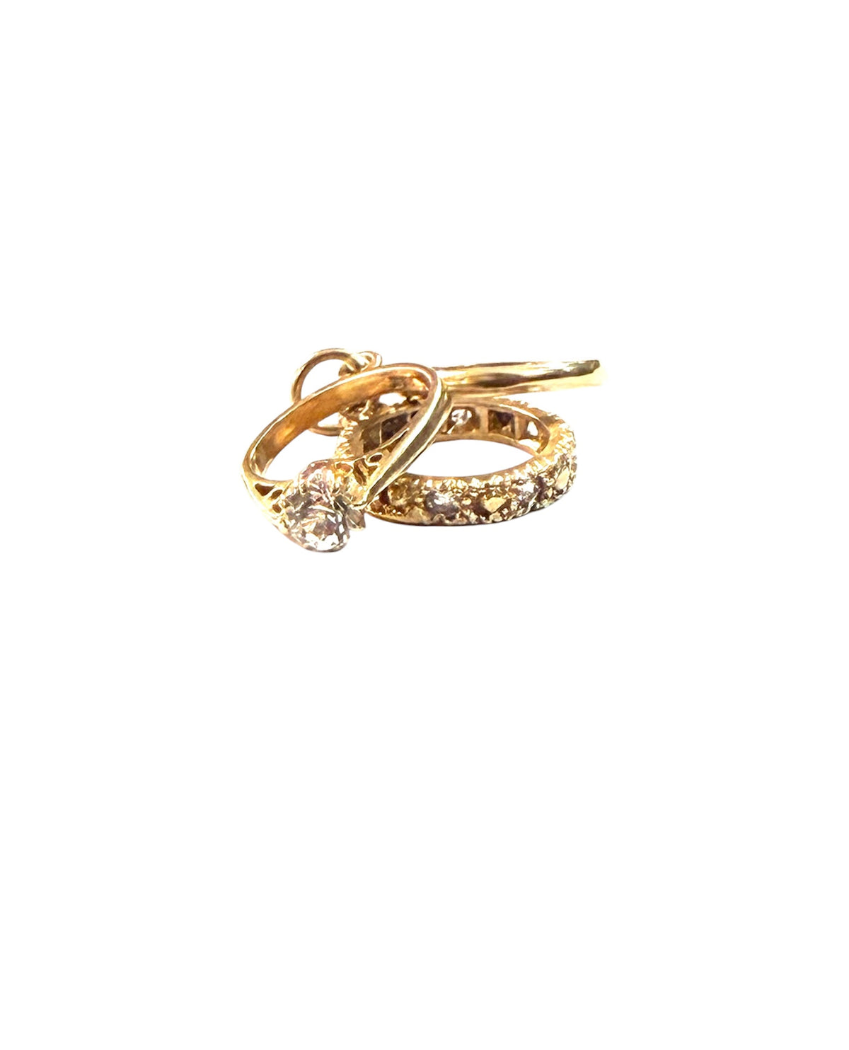 9ct vintage wedding ring charm / pendant circa 1976 3.26g