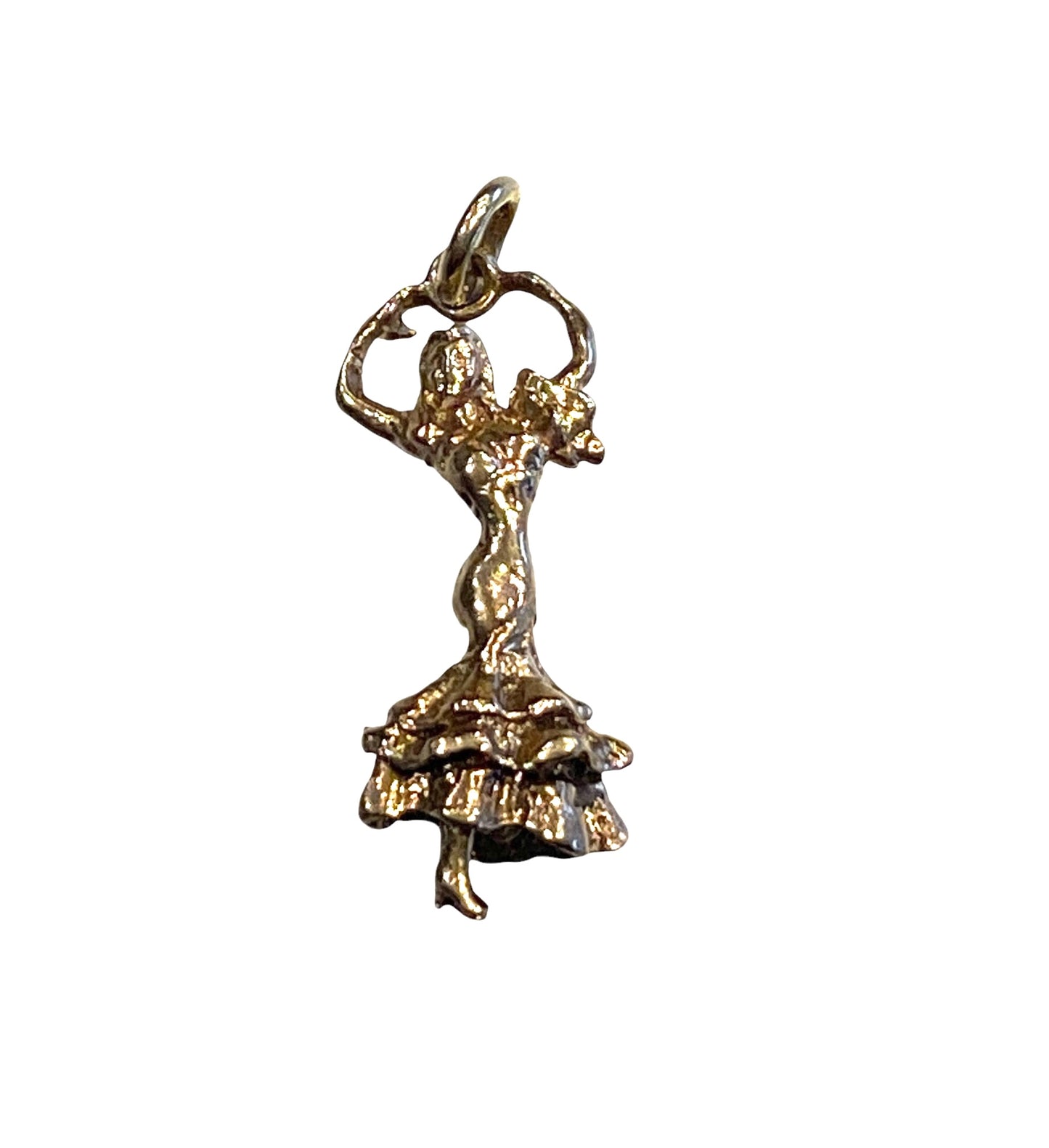 9ct vintage flamenco dancer charm / pendant circa 1963