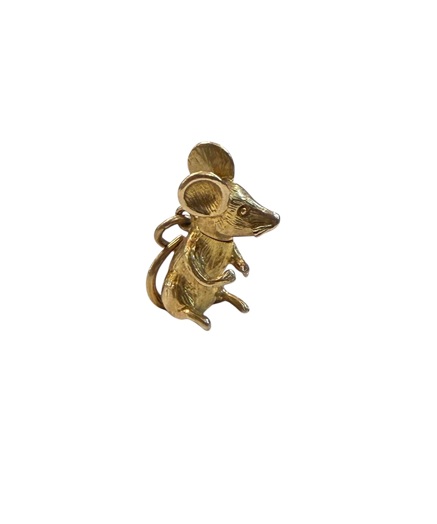 9ct vintage articulated mouse charm 5.3g maker s.p circa 1966