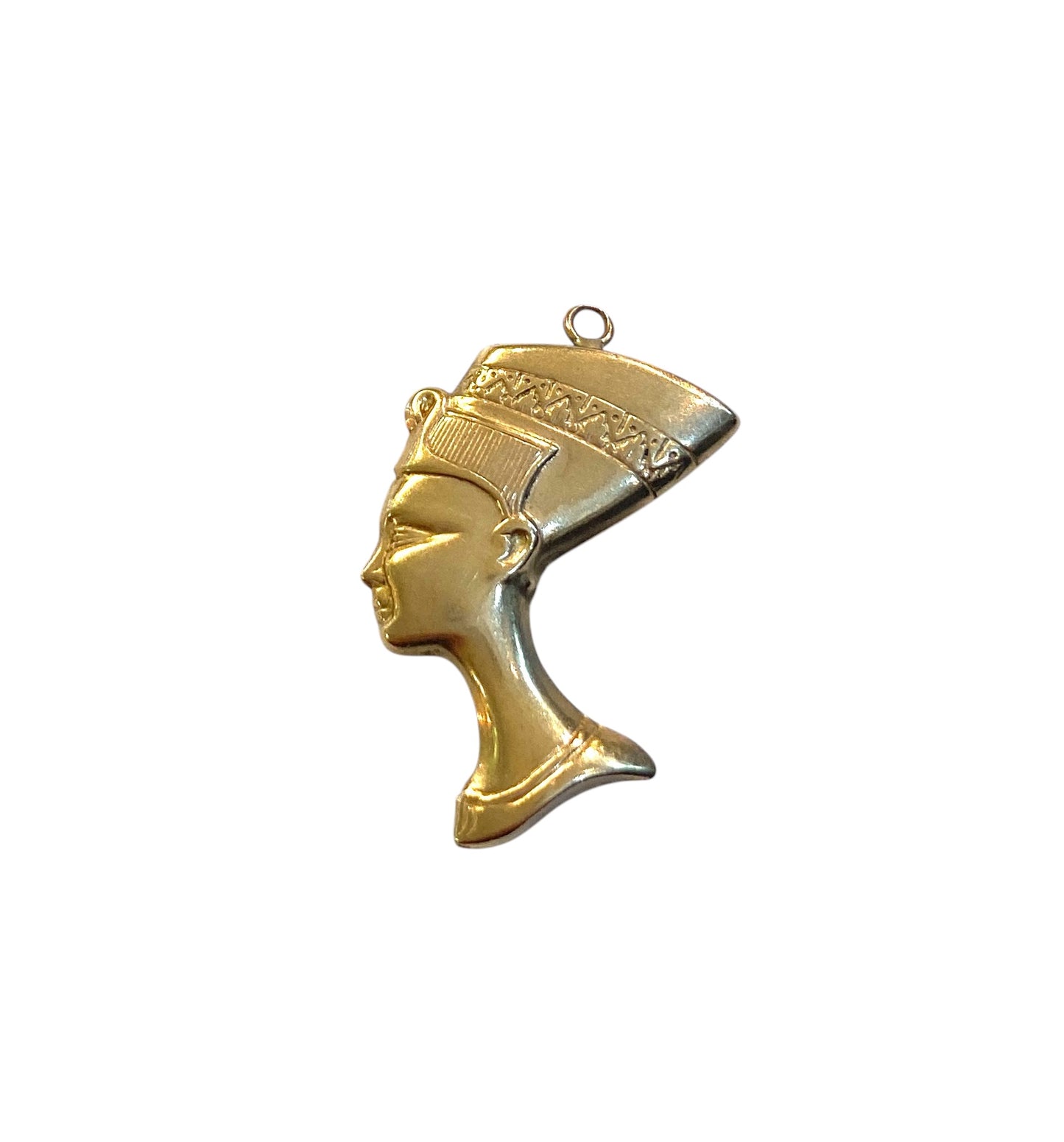 9ct vintage Nefertiti charm / pendant, large