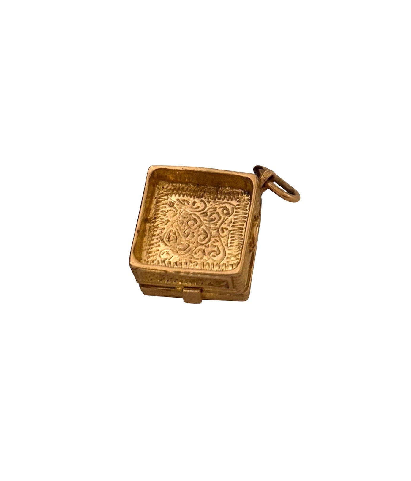 9ct vintage opening turntable charm. by NUVO circa 1960 3.13g