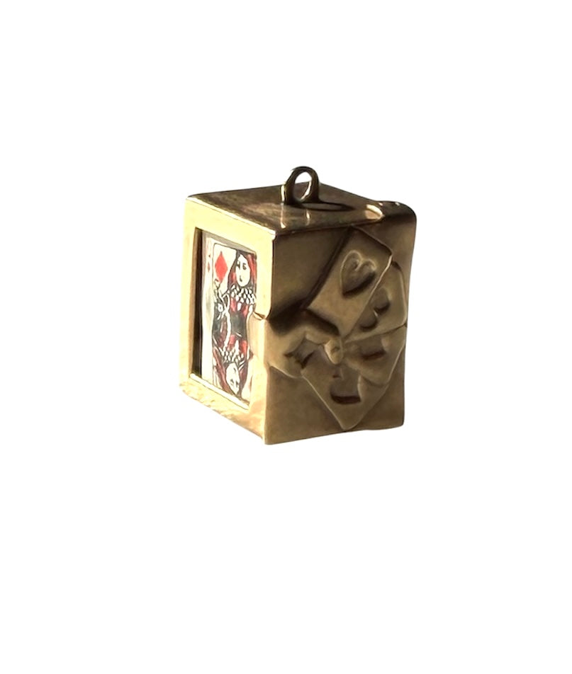 9ct vintage deck of cards charm by georg jensen circa 1958