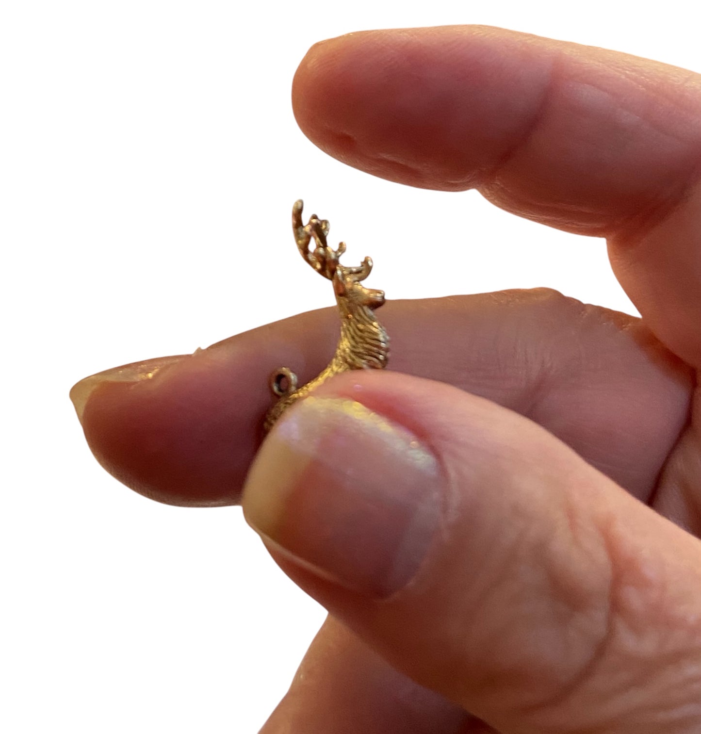 9ct vintage stag charm circa 1973