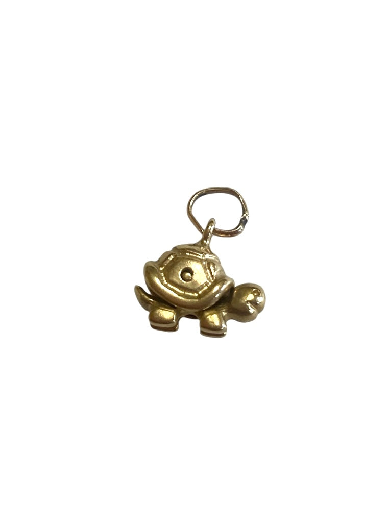 9ct vintage tortoise charm, articulated.