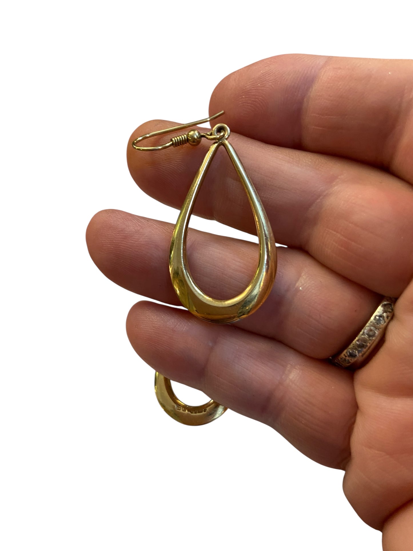 9ct 375 vintage drop dangle earrings. circa 1998 7.3g