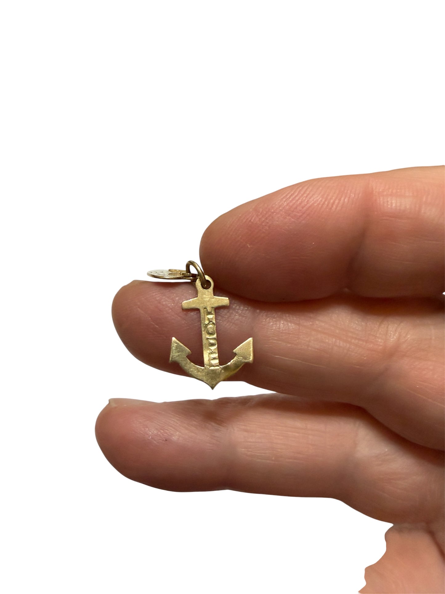 9ct vintage faith hope and charity charm / pendant circa 1978 1.34g