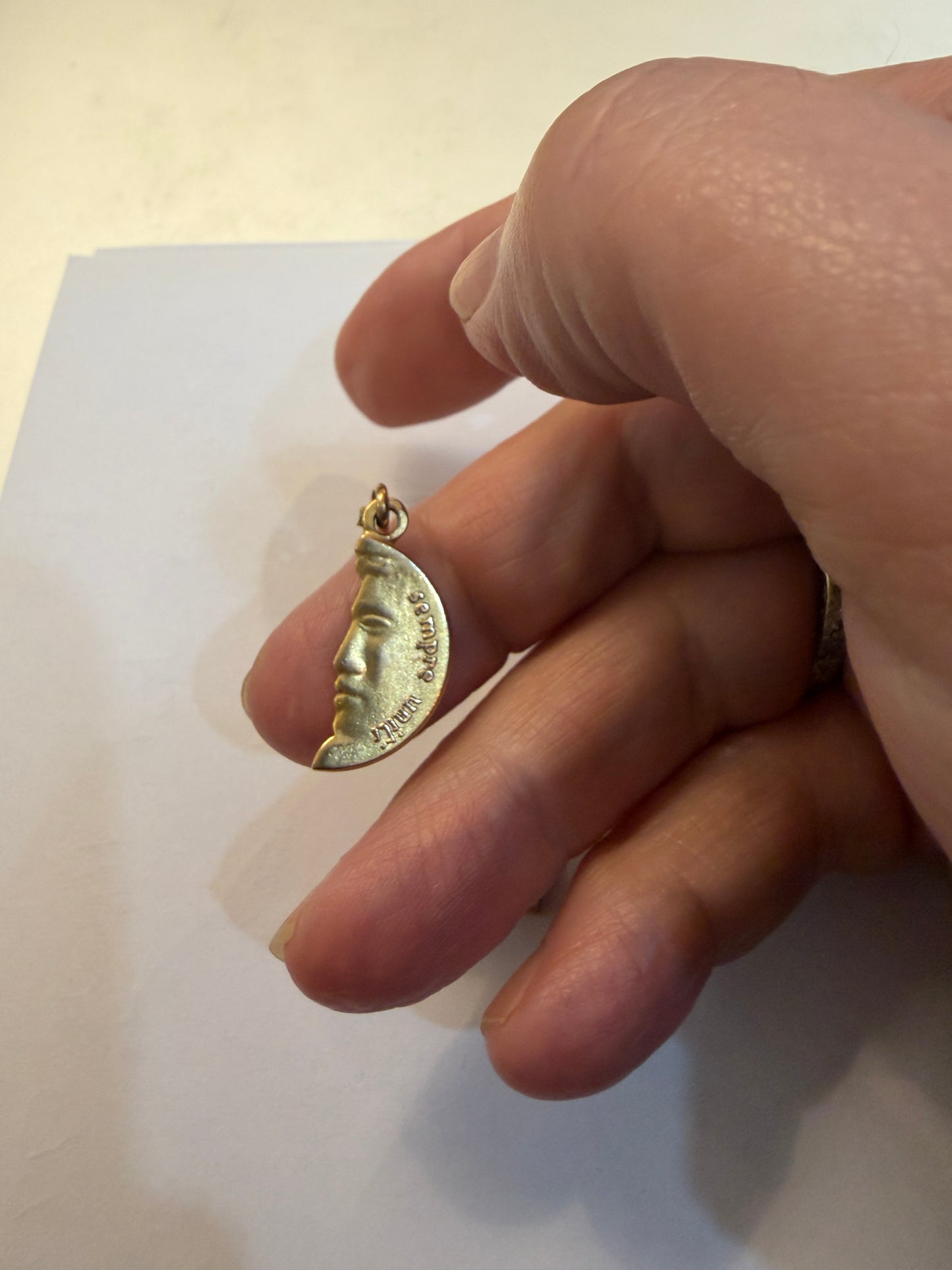 9ct vintage coin dividi ma sempre uniti, divided but always united.