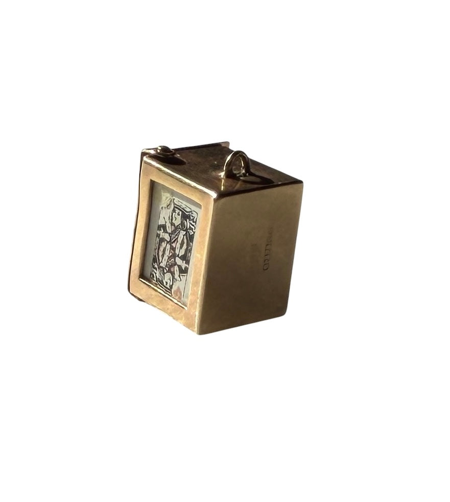 9ct vintage deck of cards charm by georg jensen circa 1957 2.20g