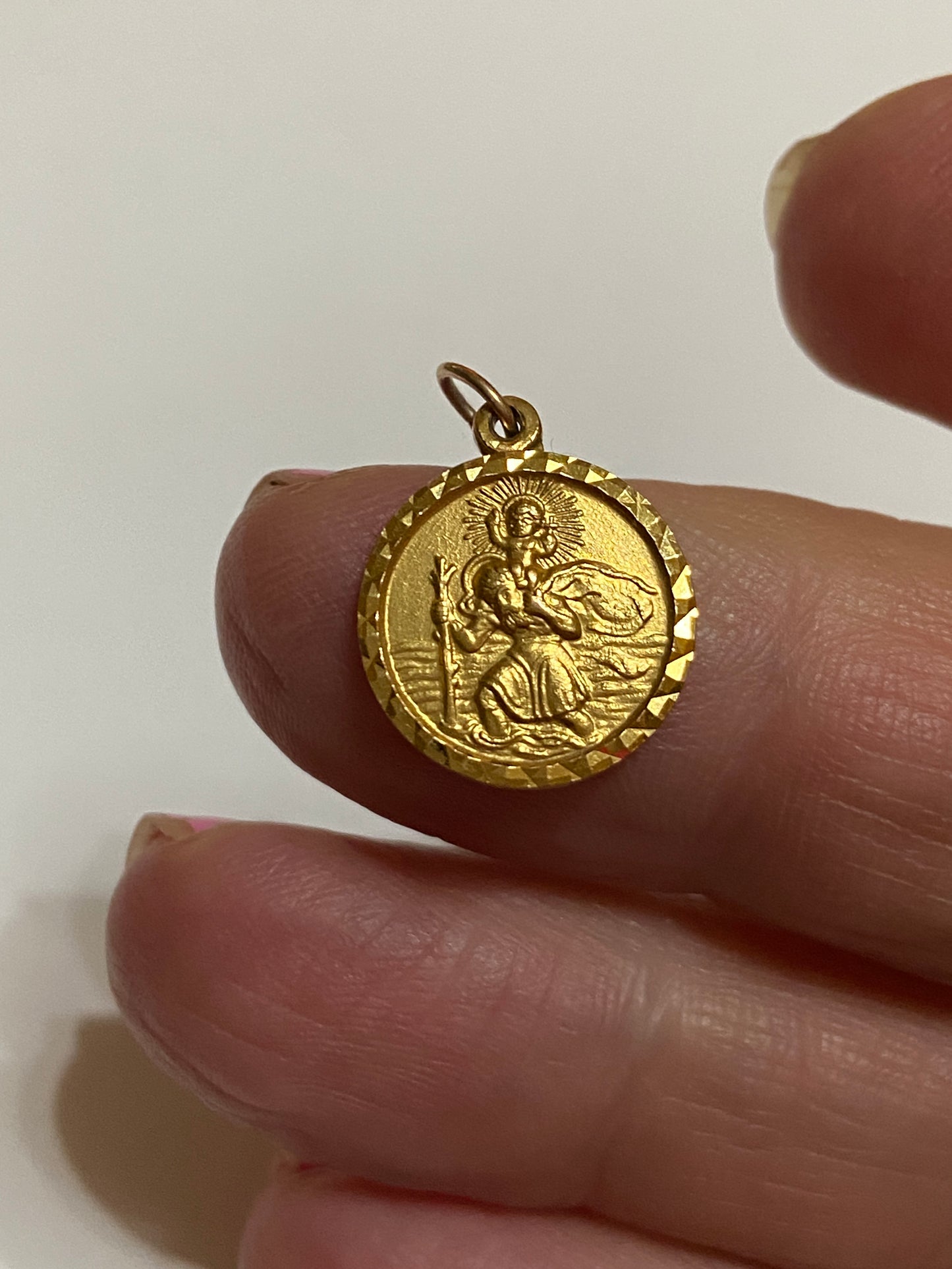 9CT VINTAGE ST CHRISTOPHER CHARM BY GEORG JENSEN CIRCA 1979