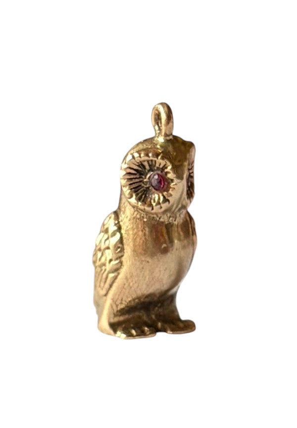 9ct vintage owl charm by Georg jensen circa 1961 4.66g