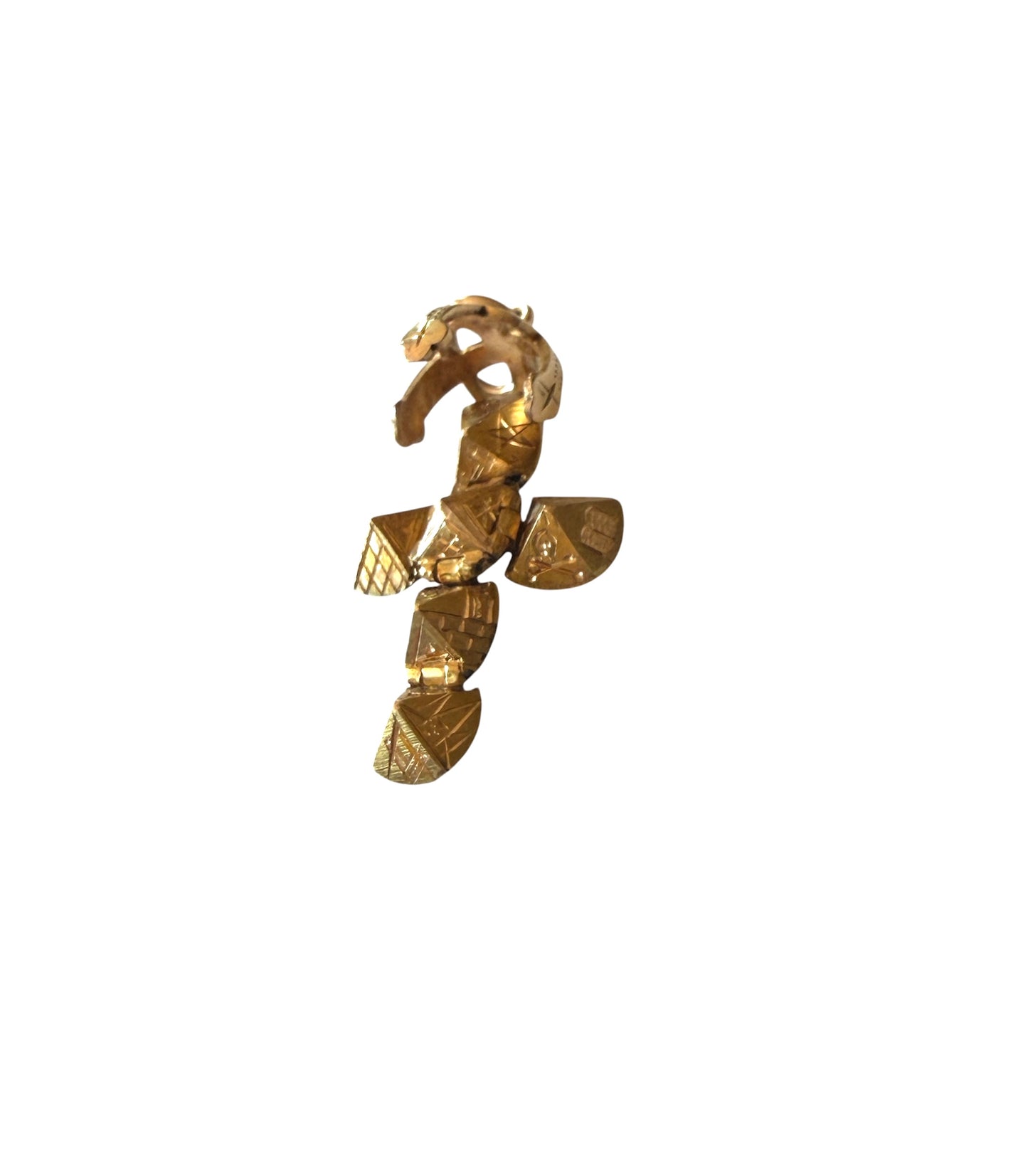 9ct solid gold vintage masonic ball  charm / pendant 3.89g