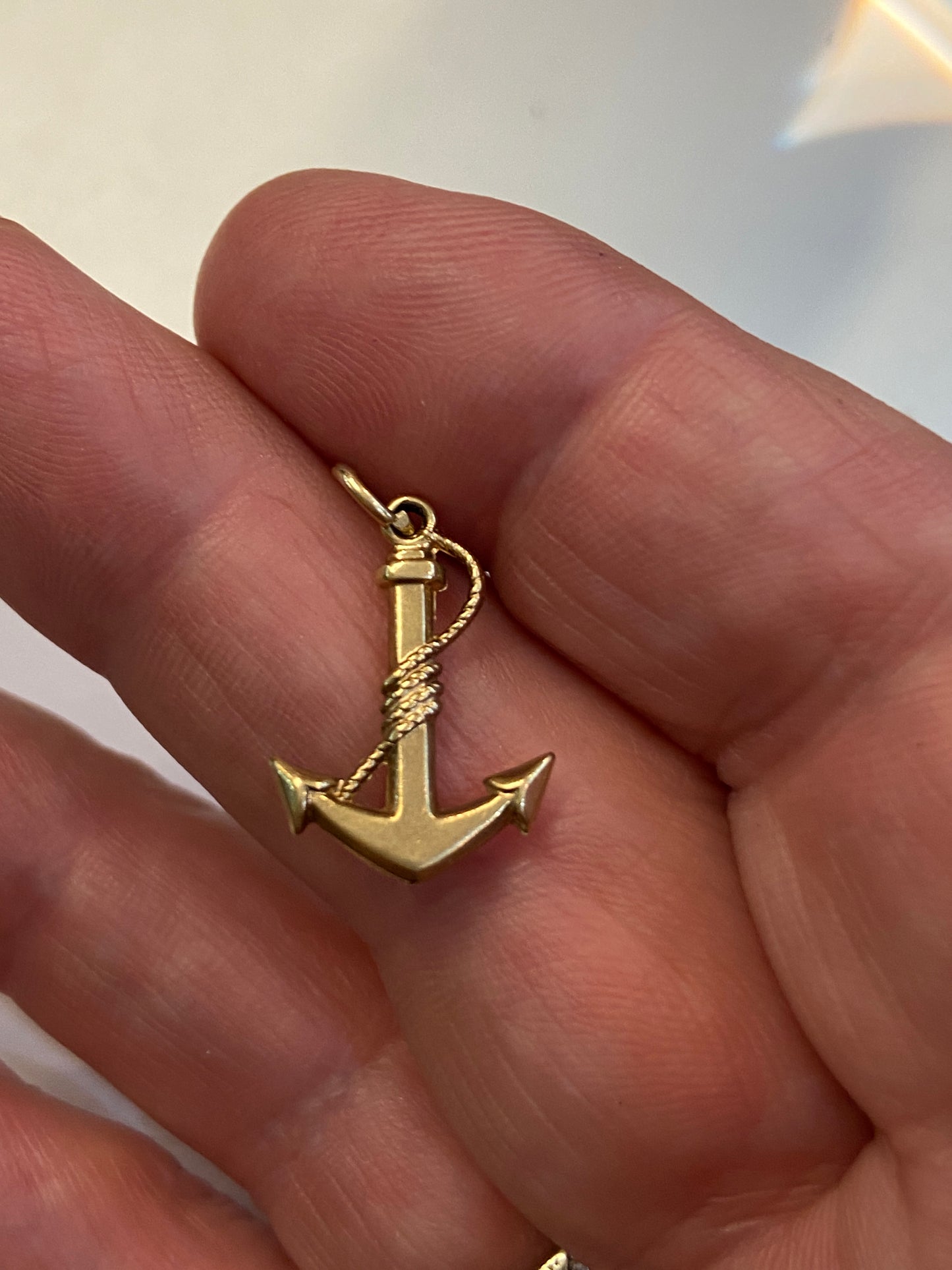 9ct vintage anchor charm / pendant circa 1964 by WHC
